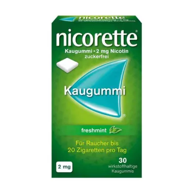 NICORETTE 2 mg freshmint chewing gum, 30 pcs NICORETTE 2 mg freshmint chewing gum, 30 pcs