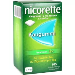 NICORETTE 2 mg freshmint chewing gum, 105 pcs
