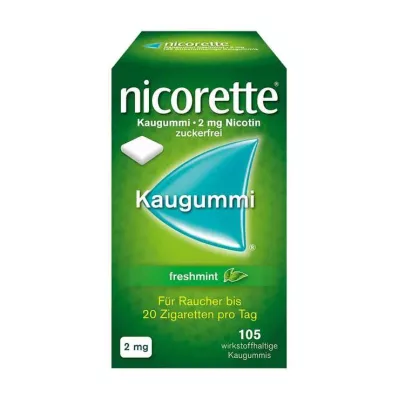 NICORETTE 2 mg freshmint chewing gum, 105 pcs