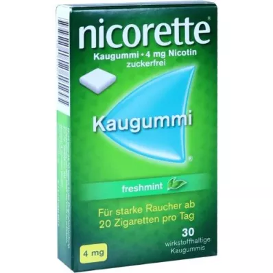 NICORETTE 4 mg freshmint chewing gum, 30 pcs