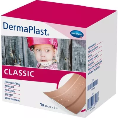 DERMAPLAST CLASSIC Wound plaster 8 cmx5 m, 1 pc