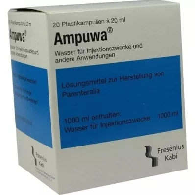 AMPUWA Plastic ampoules for injection/infusion, 20X20 ml