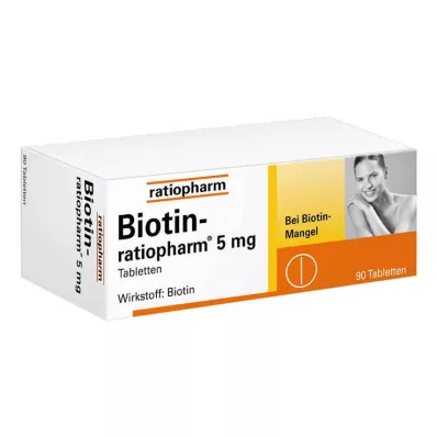 BIOTIN-RATIOPHARM 5 mg tablets, 90 pc
