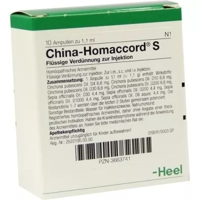 CHINA HOMACCORD S Ampoules, 10 pc