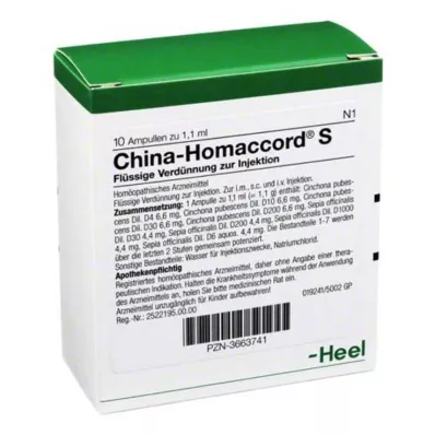 CHINA HOMACCORD S Ampoules, 10 pc