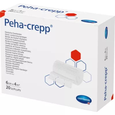 PEHA CREPP Fixation bandage 6 cmx4 m, 20 pcs