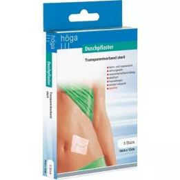 DUSCHPFLASTER 10x12 cm transparent bandage sterile, 5 pcs