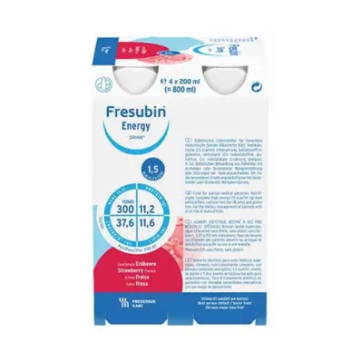 FRESUBIN ENERGY DRINK Strawberry Drink Bottle 6X4X200 ml