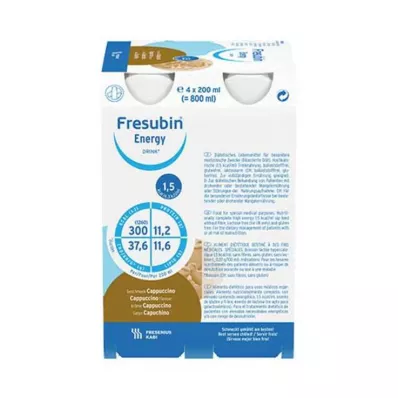 FRESUBIN ENERGY DRINK Cappuccino Drinking Bottle 6X4X200 ml FRESUBIN ENERGY DRINK Cappuccino Drinking Bottle 6X4X200 ml