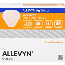 ALLEVYN Ag Sacrum 17x17 cm wound dressing, 10 pcs