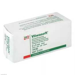 VLIWASOFT Non-woven compresses 5x5 cm non-sterile 4l., 100 pcs