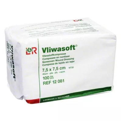 VLIWASOFT Non-woven compresses 7.5x7.5 cm non-sterile 4l., 100 pcs VLIWASOFT Non-woven compresses 7.5x7.5 cm non-sterile 4l., 100 pcs