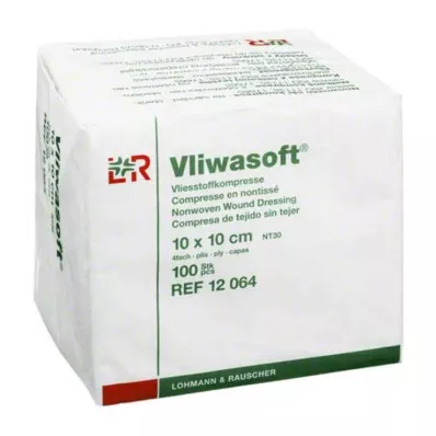 VLIWASOFT Non-woven compresses 10x10 cm non-sterile 4l., 100 pcs