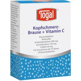 TOGAL Headache Effervescent + Vit.C Effervescent Tablets, 20 pcs