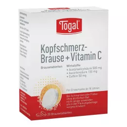 TOGAL Headache Effervescent + Vit.C Effervescent Tablets, 20 pcs