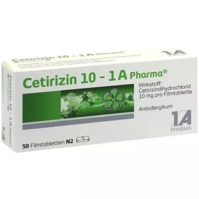 CETIRIZIN 10-1A Pharma film-coated tablets, 50 pcs