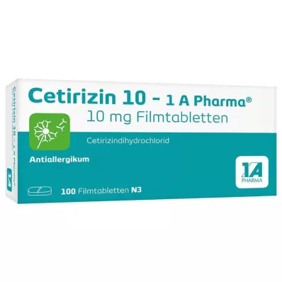 CETIRIZIN 10-1A Pharma film-coated tablets, 100 pcs