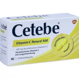 CETEBE Vitamin C slow-release capsules 500 mg, 30 pcs