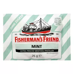 FISHERMANS FRIEND mint without sugar pastilles, 25 g