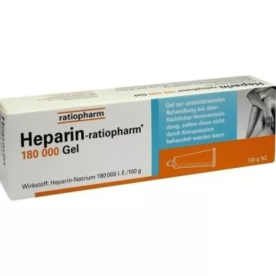 HEPARIN-RATIOPHARM 180,000 I.U. gel, 100 g