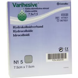 VARIHESIVE extra thin 7.5x7.5 cm HKV hydroactive, 5 pcs