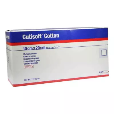 CUTISOFT Cotton Compr.10x20 cm ster.8x, 25X2 St