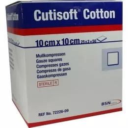 CUTISOFT Cotton Compr.10x10 cm ster.12x, 25X2 St
