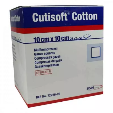 CUTISOFT Cotton Compr.10x10 cm ster.12x, 25X2 St