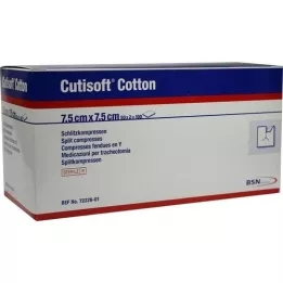 CUTISOFT Cotton Slit Compr.7,5x7,5 cm sterile, 50X2 pcs