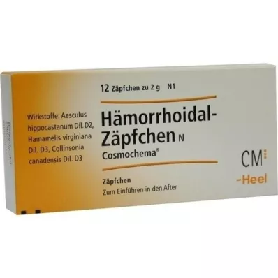 HÄMORRHOIDAL Suppositories N Cosmochema, 12 pcs