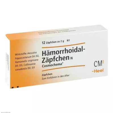 HÄMORRHOIDAL Suppositories N Cosmochema, 12 pcs