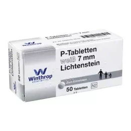 P TABLETTEN white 7 mm pitch, 50 pcs