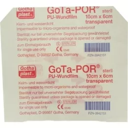 GOTA-POR PU Wound film 10x6 cm sterile plaster, 1 pc
