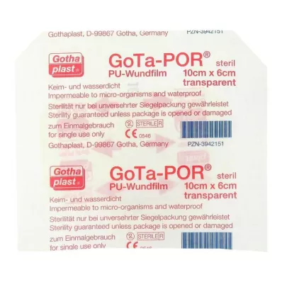 GOTA-POR PU Wound film 10x6 cm sterile plaster, 1 pc