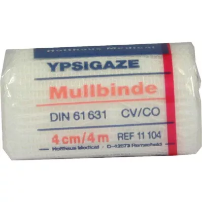 YPSIGAZE Gauze bandage 4 cmx4 m, 1 pc YPSIGAZE Gauze bandage 4 cmx4 m, 1 pc