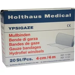 YPSIGAZE Gauze bandage 4 cmx4 m, 20 pcs