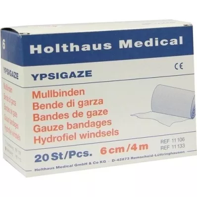 YPSIGAZE Gauze bandage 6 cmx4 m, 20 pcs