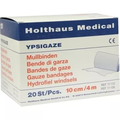 YPSIGAZE Gauze bandage 10 cmx4 m, 20 pcs