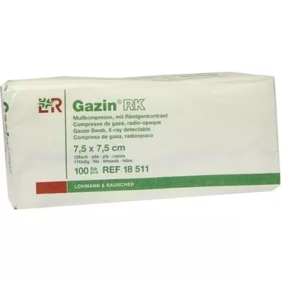 GAZIN Gauze comp.7,5x7,5 cm non-sterile 12x RK, 100 pcs