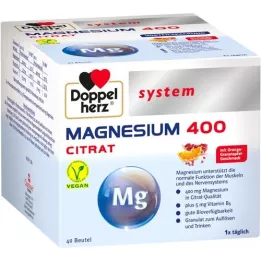 DOPPELHERZ Magnesium 400 Citrate system Granules, 40 pcs