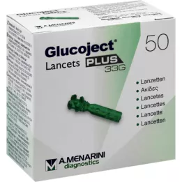 GLUCOJECT Lancets PLUS 33 G, 50 pcs
