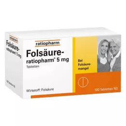 FOLSÄURE-RATIOPHARM 5 mg tablets, 100 pc
