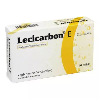LECICARBON E CO2 Laxans adult suppositories, 10 pcs