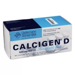 CALCIGEN D 600 mg/400 I.U. Chewable tablets, 120 pcs