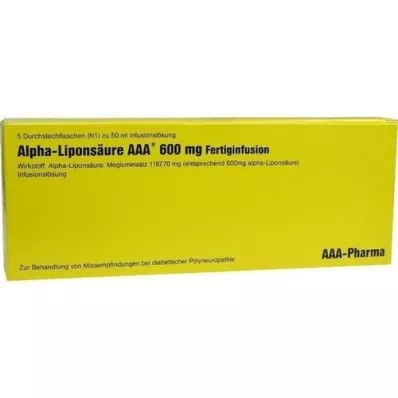 ALPHA LIPONSÄURE AAA 600 mg injection vials, 5X50 ml