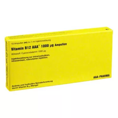 VITAMIN B12 AAA 1000 μg ampoules, 10X1 ml