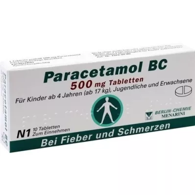 PARACETAMOL BC 500 mg tablets, 10 pcs