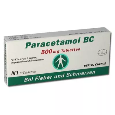 PARACETAMOL BC 500 mg tablets, 10 pcs
