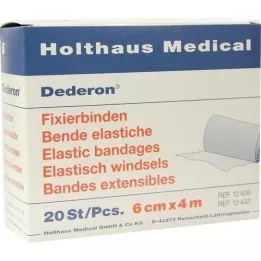 DEDERON Fixation bandages 6 cmx4 m, 20 pcs