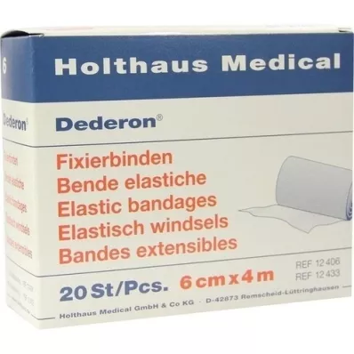 DEDERON Fixation bandages 6 cmx4 m, 20 pcs